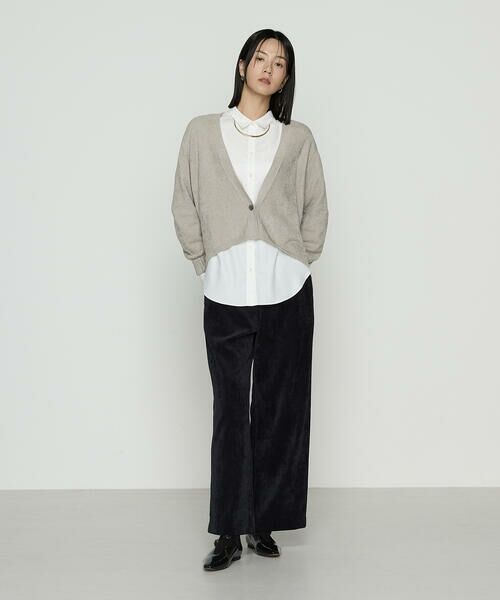 COMME CA PLATINUM / コムサ・プラチナ カーディガン・ボレロ | ストレッチモール マシュマロニットショートカーディガン | 詳細1