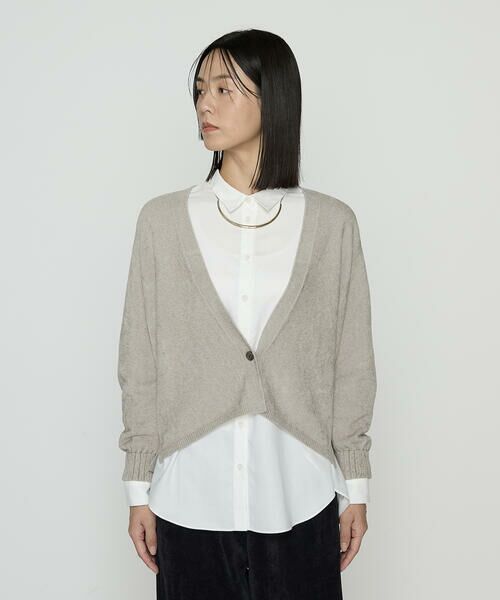 COMME CA PLATINUM / コムサ・プラチナ カーディガン・ボレロ | ストレッチモール マシュマロニットショートカーディガン | 詳細3