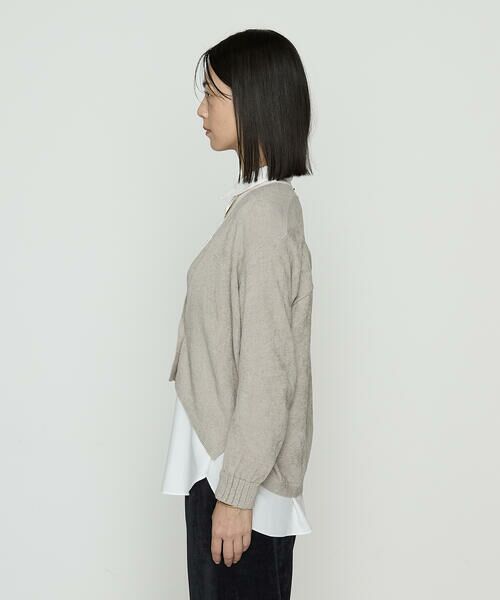 COMME CA PLATINUM / コムサ・プラチナ カーディガン・ボレロ | ストレッチモール マシュマロニットショートカーディガン | 詳細5