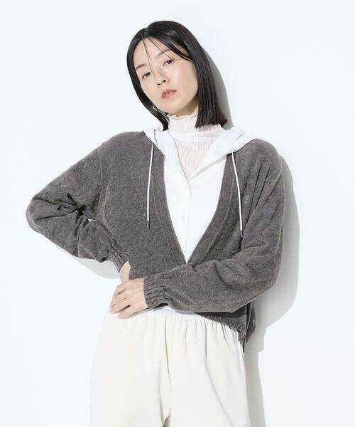 COMME CA PLATINUM / コムサ・プラチナ カーディガン・ボレロ | ストレッチモール マシュマロニットショートカーディガン | 詳細18