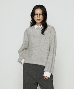 COMME CA PLATINUM / コムサ・プラチナ カットソー | アルパカ混 レイヤード風プルオーバー