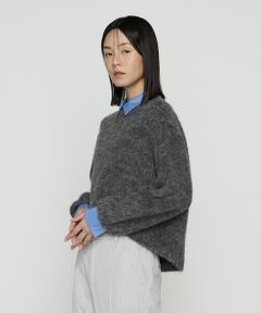 COMME CA PLATINUM / コムサ・プラチナ カットソー | アルパカ混 レイヤード風プルオーバー