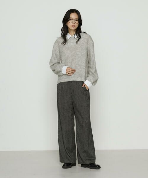 COMME CA PLATINUM / コムサ・プラチナ カットソー | アルパカ混 レイヤード風プルオーバー | 詳細2