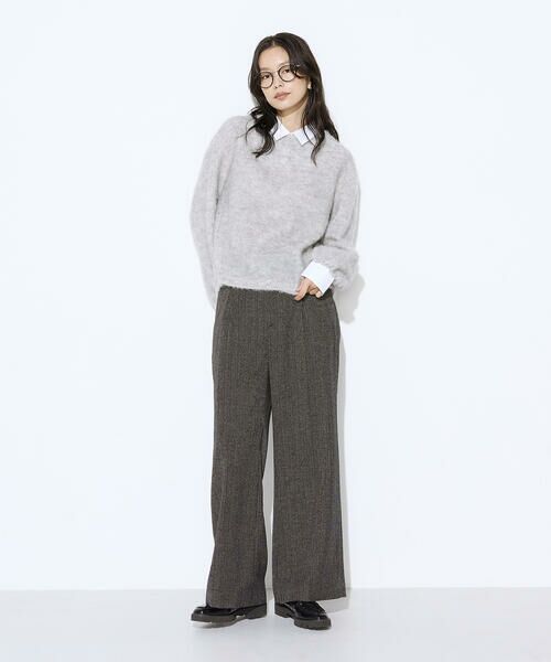 COMME CA PLATINUM / コムサ・プラチナ カットソー | アルパカ混 レイヤード風プルオーバー | 詳細5