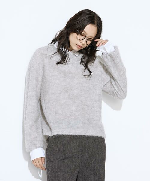 COMME CA PLATINUM / コムサ・プラチナ カットソー | アルパカ混 レイヤード風プルオーバー | 詳細6