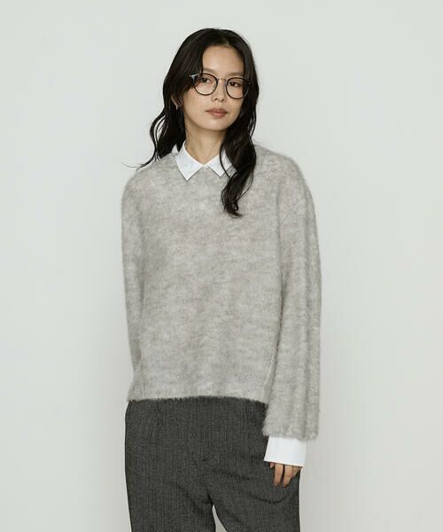 COMME CA PLATINUM / コムサ・プラチナ カットソー | アルパカ混 レイヤード風プルオーバー | 詳細4