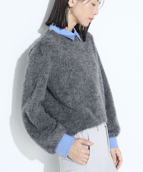 COMME CA PLATINUM / コムサ・プラチナ カットソー | アルパカ混 レイヤード風プルオーバー | 詳細30