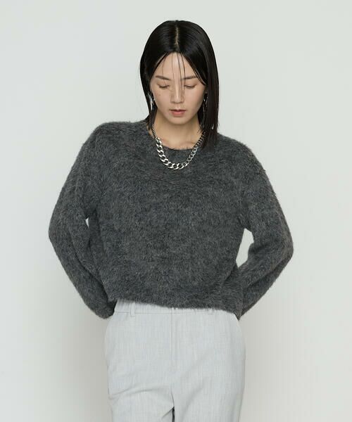 COMME CA PLATINUM / コムサ・プラチナ カットソー | アルパカ混 レイヤード風プルオーバー | 詳細15
