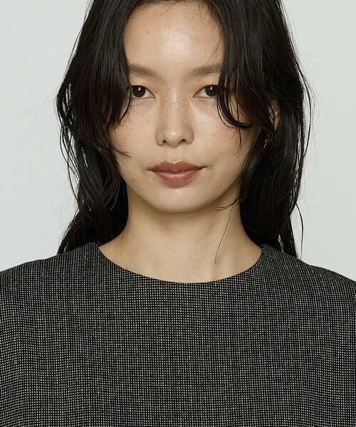 COMME CA PLATINUM / コムサ・プラチナ シャツ・ブラウス | ピンヘッドツイード ペプラムブラウス | 詳細6