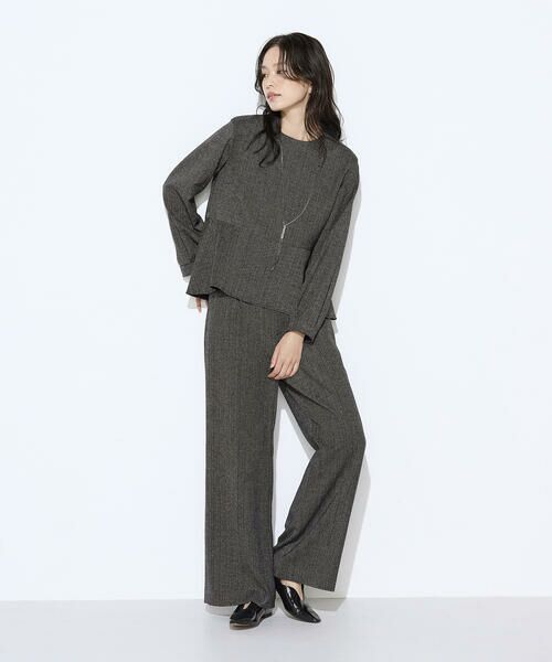 COMME CA PLATINUM / コムサ・プラチナ その他パンツ | ピンヘッドツイード ワイドパンツ | 詳細13