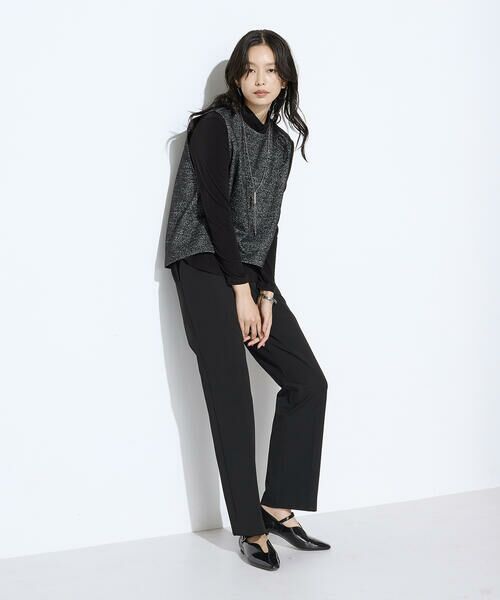 COMME CA PLATINUM / コムサ・プラチナ カットソー | ツイード柄リバージャージー アンサンブルプルオーバー | 詳細4