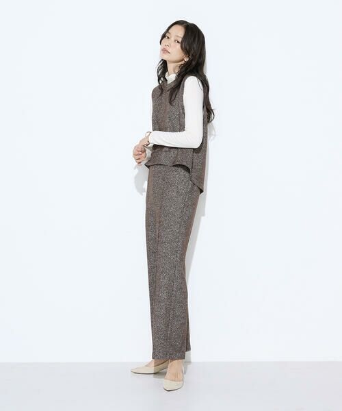 COMME CA PLATINUM / コムサ・プラチナ カットソー | ツイード柄リバージャージー アンサンブルプルオーバー | 詳細24
