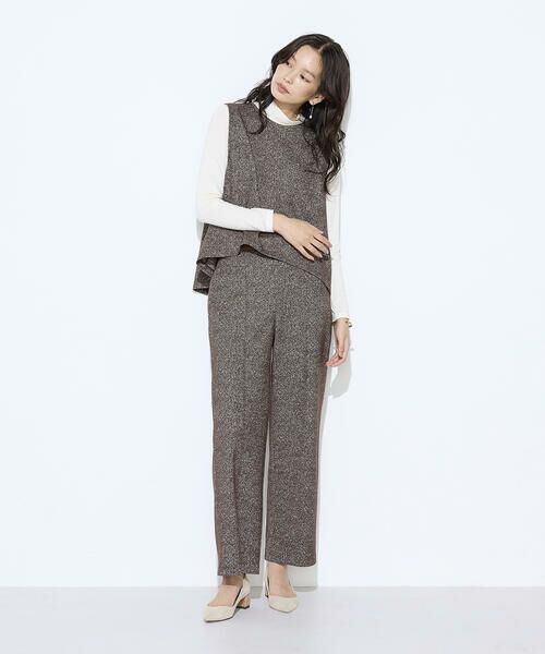 COMME CA PLATINUM / コムサ・プラチナ カットソー | ツイード柄リバージャージー アンサンブルプルオーバー | 詳細25