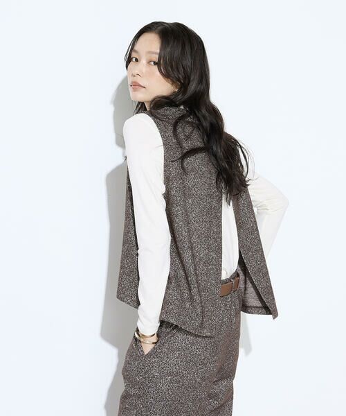 COMME CA PLATINUM / コムサ・プラチナ カットソー | ツイード柄リバージャージー アンサンブルプルオーバー | 詳細26