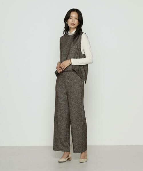 COMME CA PLATINUM / コムサ・プラチナ カットソー | ツイード柄リバージャージー アンサンブルプルオーバー | 詳細11