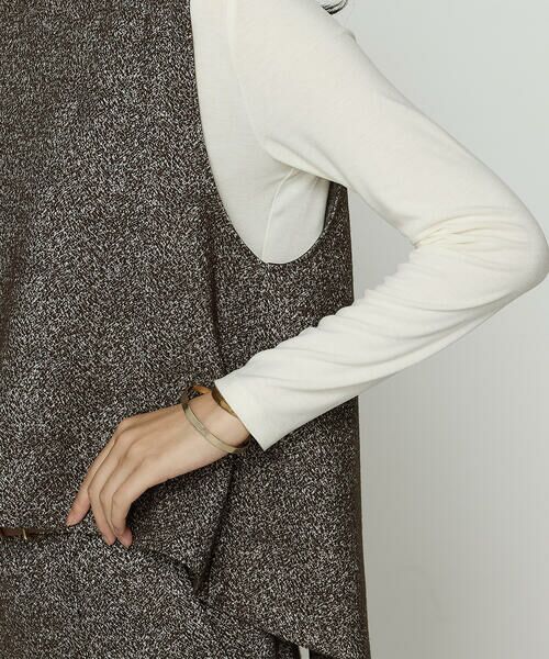 COMME CA PLATINUM / コムサ・プラチナ カットソー | ツイード柄リバージャージー アンサンブルプルオーバー | 詳細17
