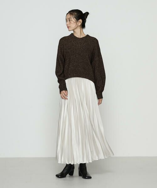 COMME CA PLATINUM / コムサ・プラチナ ニット・セーター | 和紙ブークレー Vネックプルオーバー | 詳細7