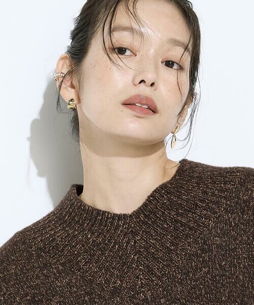 COMME CA PLATINUM / コムサ・プラチナ ニット・セーター | 和紙ブークレー Vネックプルオーバー | 詳細17