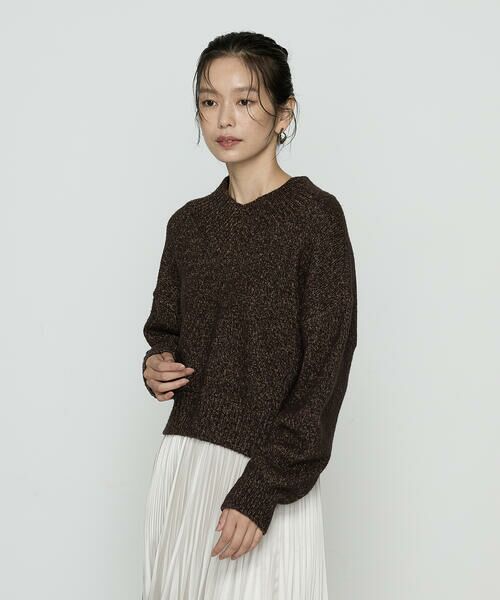 COMME CA PLATINUM / コムサ・プラチナ ニット・セーター | 和紙ブークレー Vネックプルオーバー | 詳細9