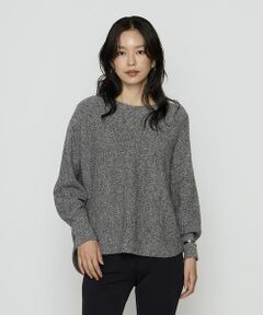 COMME CA PLATINUM / コムサ・プラチナ ニット・セーター | 和紙ブークレー ホールガーメントプルオーバー