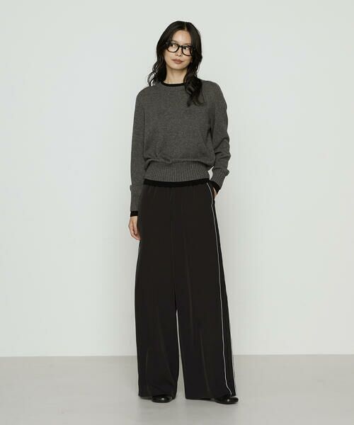 COMME CA PLATINUM / コムサ・プラチナ ニット・セーター | カシミヤ混ウール バイカラーニット | 詳細1