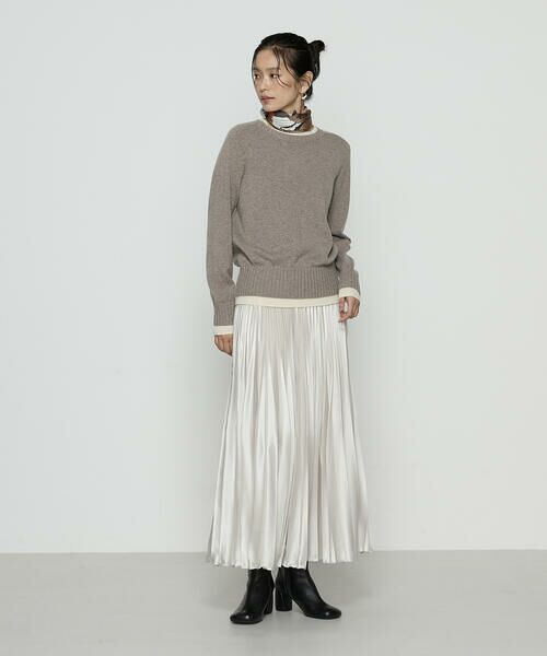 COMME CA PLATINUM / コムサ・プラチナ ニット・セーター | カシミヤ混ウール バイカラーニット | 詳細8