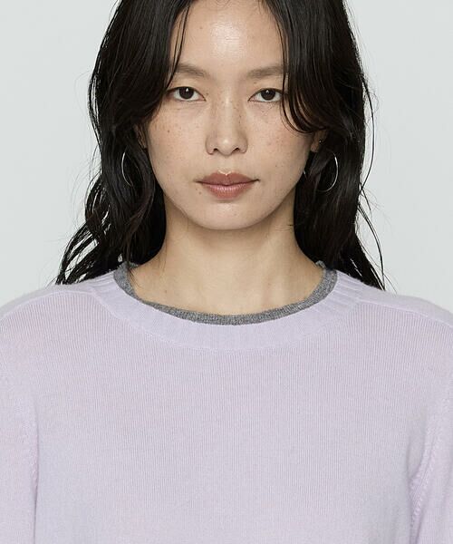 COMME CA PLATINUM / コムサ・プラチナ ニット・セーター | カシミヤ混ウール バイカラーニット | 詳細23