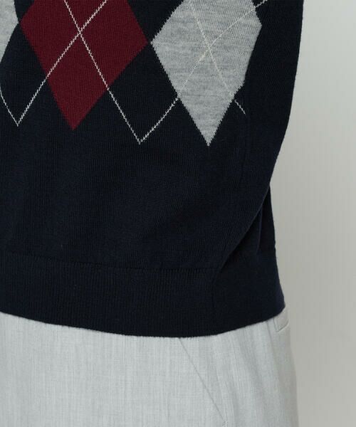 COMME CA PLATINUM / コムサ・プラチナ ニット・セーター | アーガイルニット プルオーバー | 詳細19