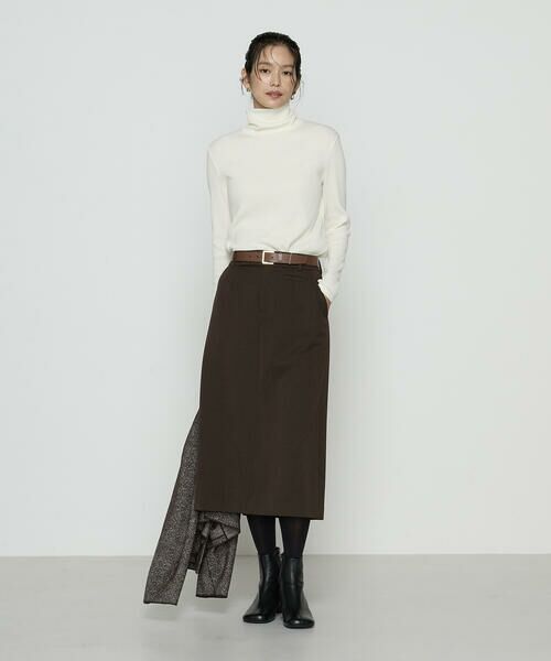 COMME CA PLATINUM / コムサ・プラチナ カットソー | ラグウォームリブニット タートルネックプルオーバー | 詳細1
