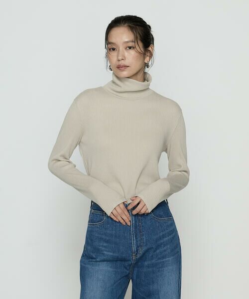 COMME CA PLATINUM / コムサ・プラチナ カットソー | ラグウォームリブニット タートルネックプルオーバー | 詳細20