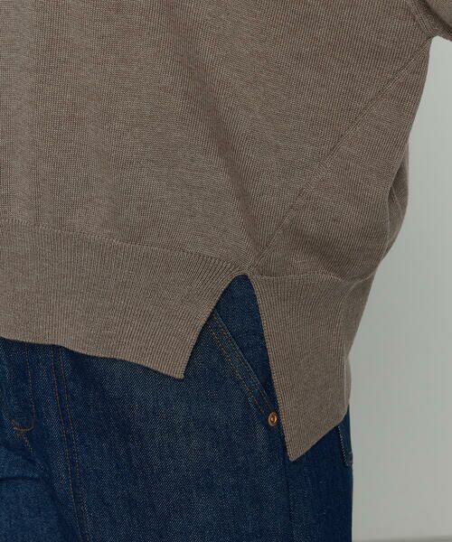 COMME CA PLATINUM / コムサ・プラチナ ニット・セーター | 天竺編 ロゴ入りニットプルオーバー | 詳細11