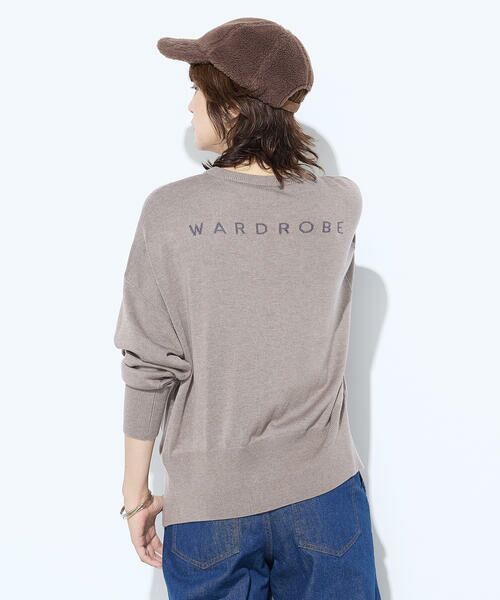 COMME CA PLATINUM / コムサ・プラチナ ニット・セーター | 天竺編 ロゴ入りニットプルオーバー | 詳細15