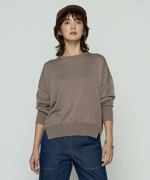 COMME CA PLATINUM / コムサ・プラチナ ニット・セーター | 天竺編 ロゴ入りニットプルオーバー | 詳細4