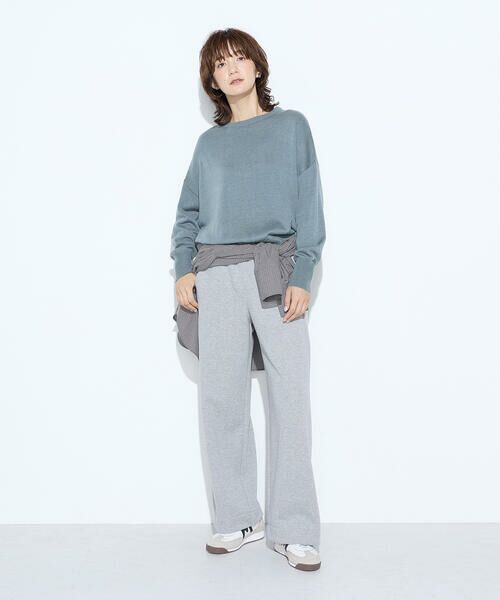 COMME CA PLATINUM / コムサ・プラチナ ニット・セーター | 天竺編 ロゴ入りニットプルオーバー | 詳細25