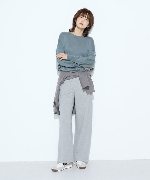 COMME CA PLATINUM / コムサ・プラチナ ニット・セーター | 天竺編 ロゴ入りニットプルオーバー | 詳細26