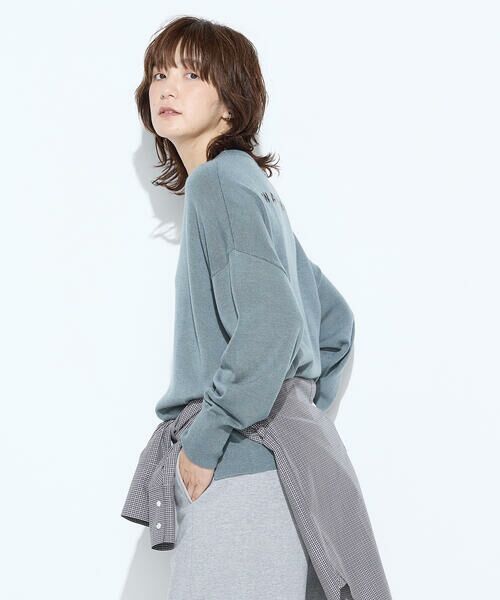 COMME CA PLATINUM / コムサ・プラチナ ニット・セーター | 天竺編 ロゴ入りニットプルオーバー | 詳細29