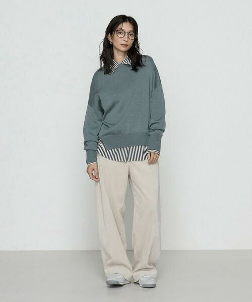 COMME CA PLATINUM / コムサ・プラチナ ニット・セーター | 天竺編 ロゴ入りニットプルオーバー | 詳細16