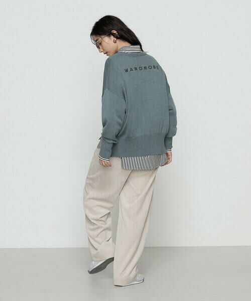 COMME CA PLATINUM / コムサ・プラチナ ニット・セーター | 天竺編 ロゴ入りニットプルオーバー | 詳細17