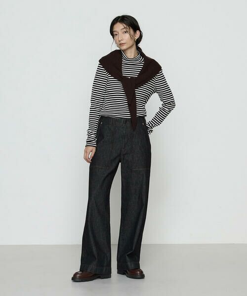 COMME CA PLATINUM / コムサ・プラチナ カットソー | コットンリブボーダー プルオーバー | 詳細4