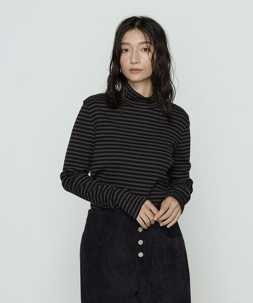 COMME CA PLATINUM / コムサ・プラチナ カットソー | コットンリブボーダー プルオーバー | 詳細10