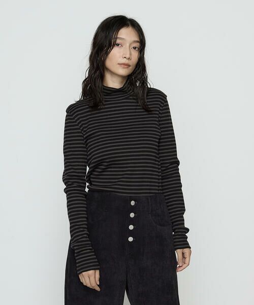 COMME CA PLATINUM / コムサ・プラチナ カットソー | コットンリブボーダー プルオーバー | 詳細11