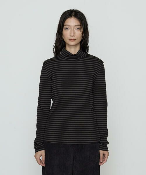 COMME CA PLATINUM / コムサ・プラチナ カットソー | コットンリブボーダー プルオーバー | 詳細12