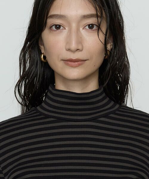 COMME CA PLATINUM / コムサ・プラチナ カットソー | コットンリブボーダー プルオーバー | 詳細15