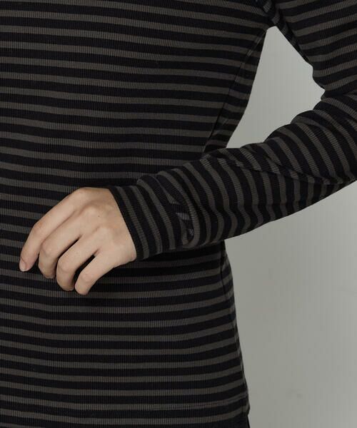 COMME CA PLATINUM / コムサ・プラチナ カットソー | コットンリブボーダー プルオーバー | 詳細16