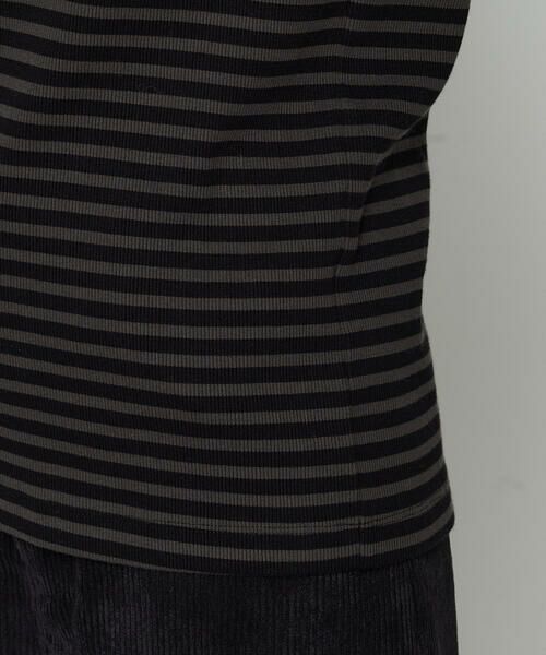 COMME CA PLATINUM / コムサ・プラチナ カットソー | コットンリブボーダー プルオーバー | 詳細17