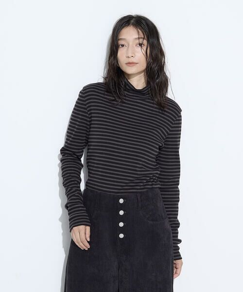 COMME CA PLATINUM / コムサ・プラチナ カットソー | コットンリブボーダー プルオーバー | 詳細9
