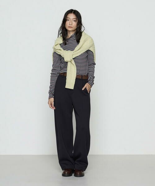 COMME CA PLATINUM / コムサ・プラチナ カットソー | コットンリブボーダー プルオーバー | 詳細20