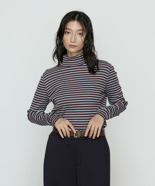 COMME CA PLATINUM / コムサ・プラチナ カットソー | コットンリブボーダー プルオーバー | 詳細21