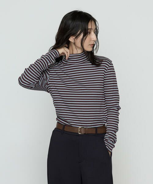 COMME CA PLATINUM / コムサ・プラチナ カットソー | コットンリブボーダー プルオーバー | 詳細22