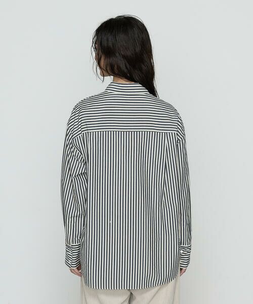 COMME CA PLATINUM / コムサ・プラチナ シャツ・ブラウス | オーガニックキュプラ混 ストライプシャツ | 詳細13